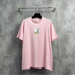 🚩steal Authentic Burberry Pink Short Sleeve Tee with Graphic